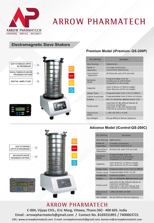 Electromagnetic Sieve Shakers