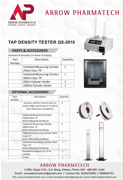 Tap Density Tester